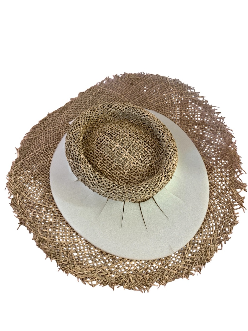 Lack of Color Sunnydip Fray Boater Hat, size Large NWT